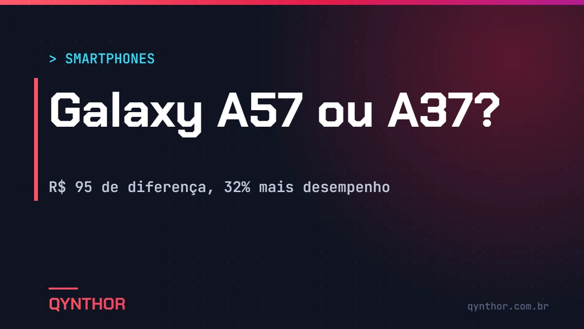 Capa QYNTHOR: Galaxy A57 ou Galaxy A37, qual comprar em 2026